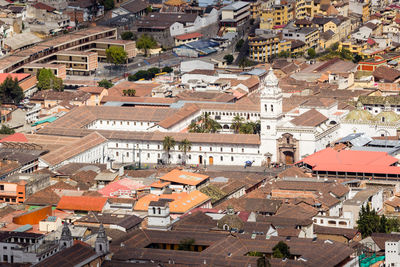 Aerial view of town