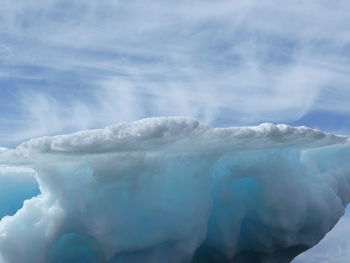 Aerial view of frozen sea against sky