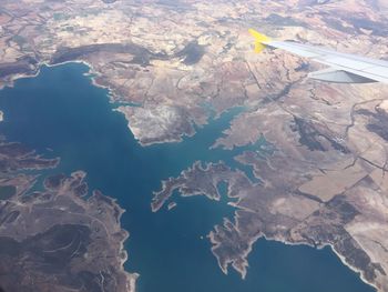 Aerial view of landscape against sky