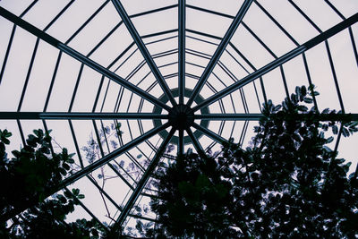 Low angle view of skylight against sky