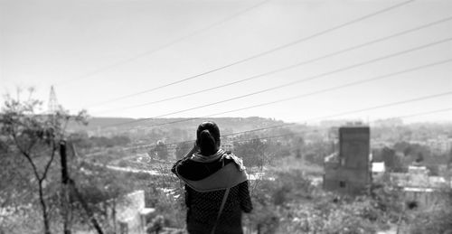 Woman standing on landscape