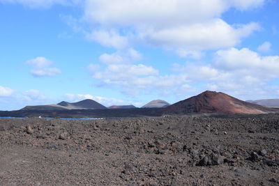 Scenic view of desert against sky