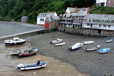 Boats on shore