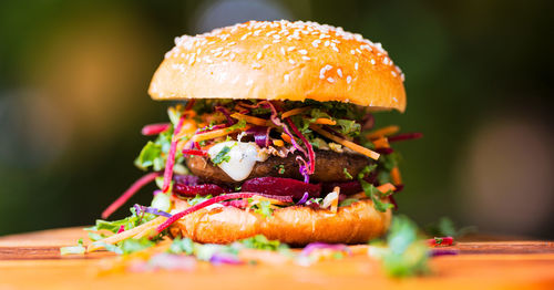 Close-up of pumpkin on table
