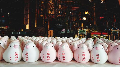 Close-up of objects for sale at market stall