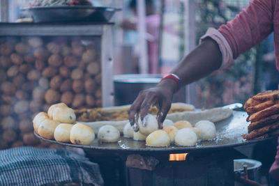 Close-up of hand for sale at market