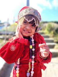 Close-up of a nepalese girl 