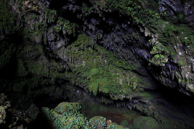 Rock formations in cave