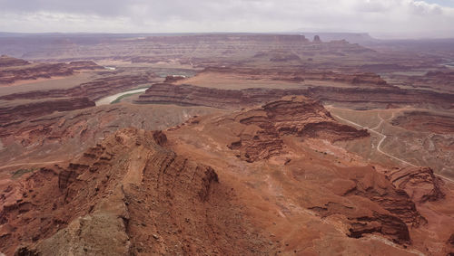 Aerial view of landscape against sky