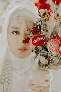 Close-up of rose bouquet