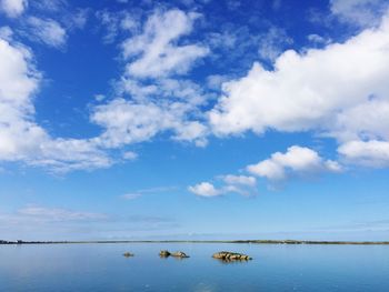 Scenic view of calm sea against sky