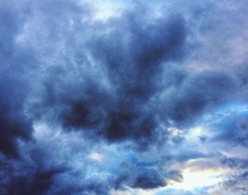 Low angle view of storm clouds in sky