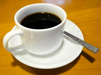 Close-up of coffee on table