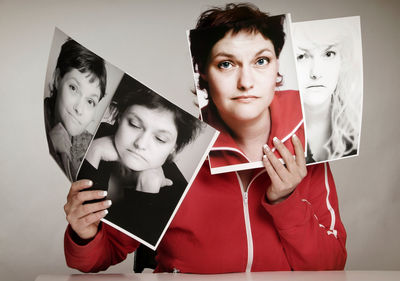 Close-up portrait of young woman