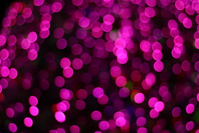 Defocused image of illuminated lights