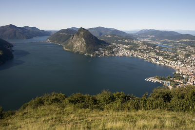 High angle view of city