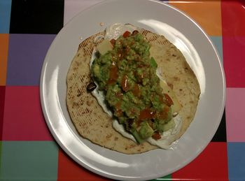 Close-up of served food