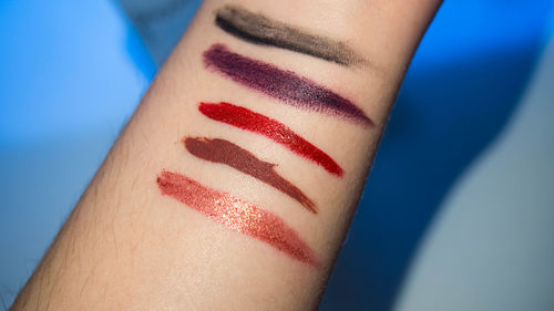 Close-up of man hand with tattoo