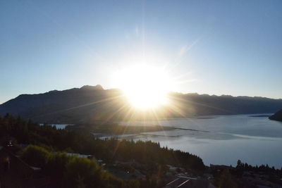 Scenic view of landscape against clear sky