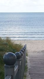 View of calm blue sea against the sky