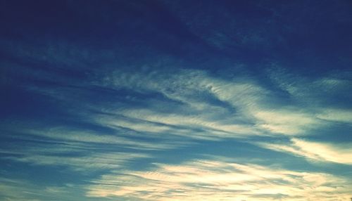 Low angle view of cloudy sky