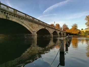 Bridge over river against sky