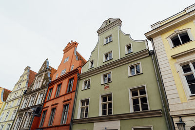 Low angle view of buildings against sky
