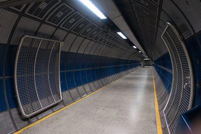 Empty illuminated tunnel