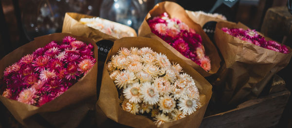 Close-up of flowers for sale