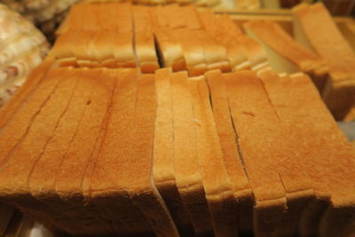 High angle view of bread on table