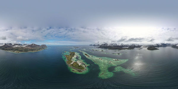 Panoramic shot of sea against sky