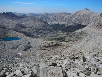 Scenic view of rocky mountains against sky