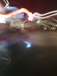 Light trails at night