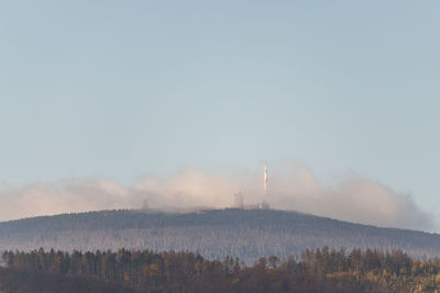 Panoramic view of factory against sky