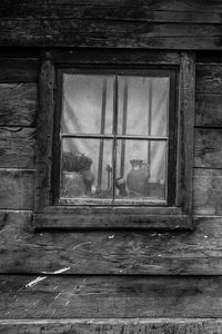 Close-up of abandoned window