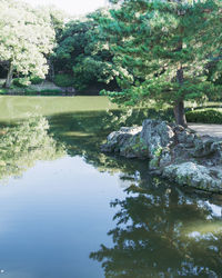 Scenic view of lake