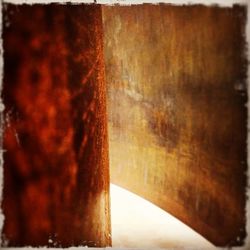 Close-up of rusty metal on wall