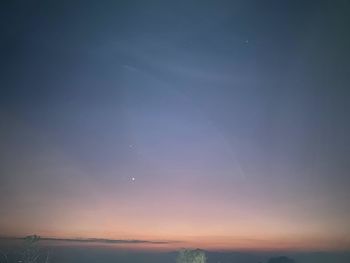 Low angle view of sky at night