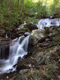 Stream flowing through rocks