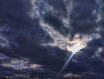 Low angle view of storm clouds in sky