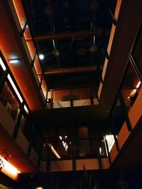 Low angle view of illuminated ceiling