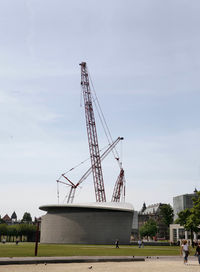 Cranes at construction site