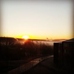 Scenic view of landscape at sunset