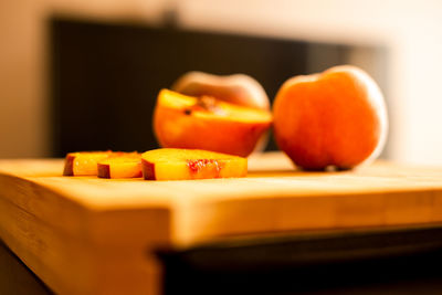 Close-up of fruits on table