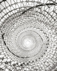 Low angle view of spiral ceiling