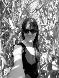 Portrait of smiling young woman outdoors