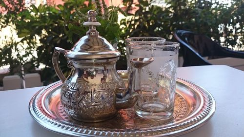 Close-up of tea on table