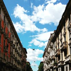 Low angle view of buildings against sky