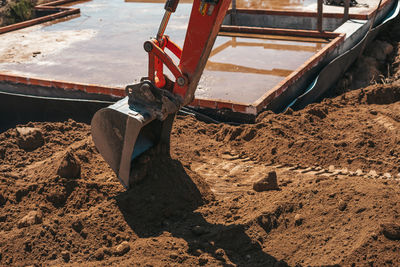 Low angle view of construction site