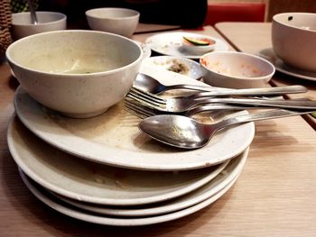 Close-up of coffee served on table